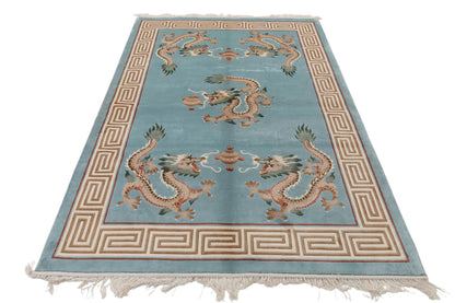 Chinese 120L Silk Rug