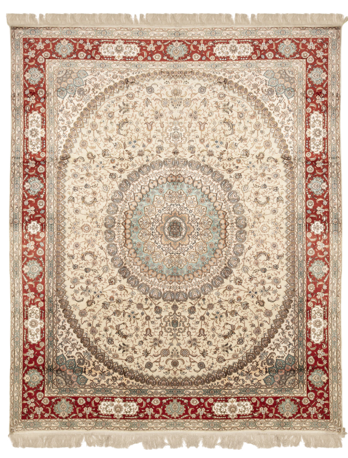 Chinese Silk Hereke 300 Lines Rug