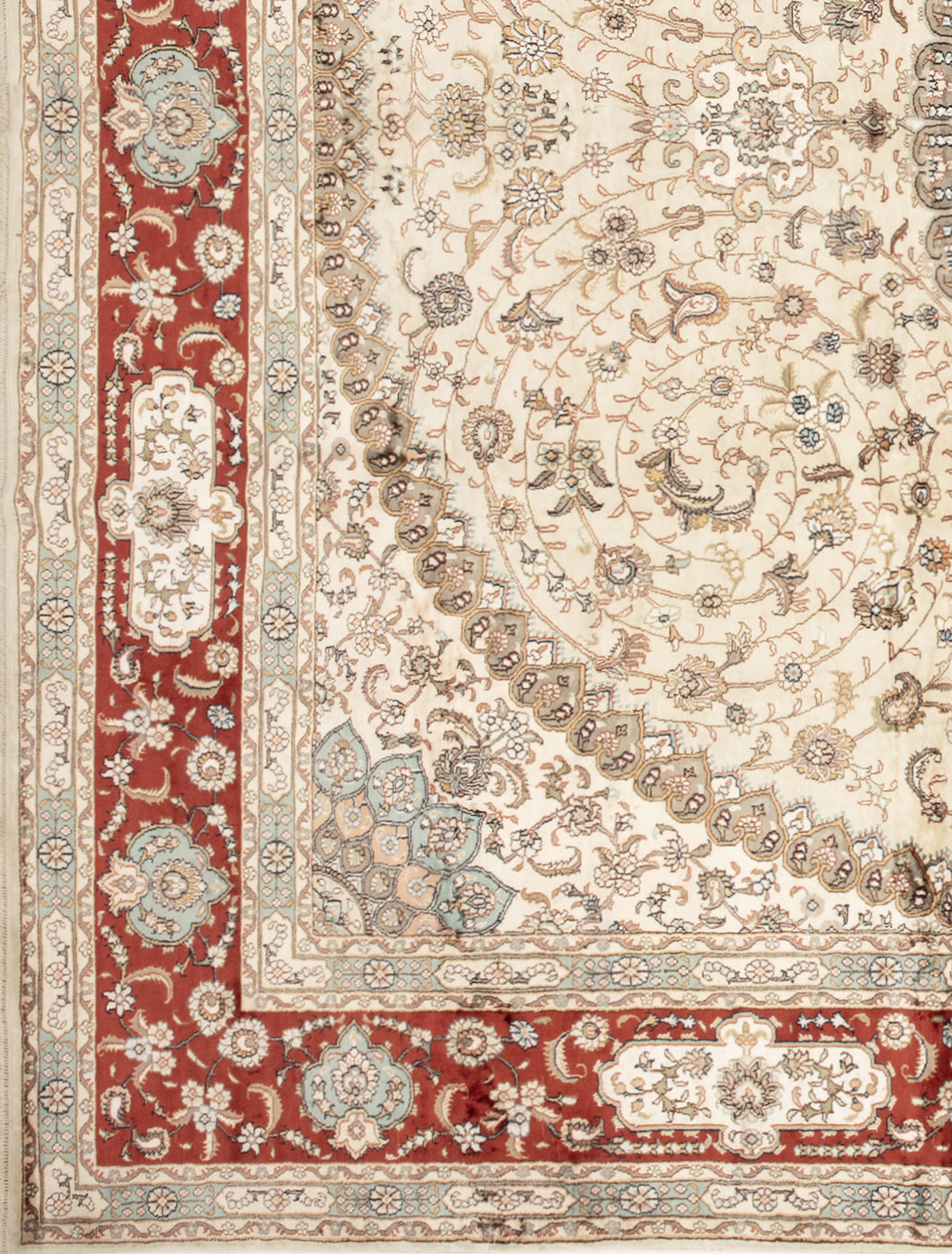 Chinese Silk Hereke 300 Lines Rug