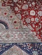 Chinese Silk Hereke 300 Lines Rug