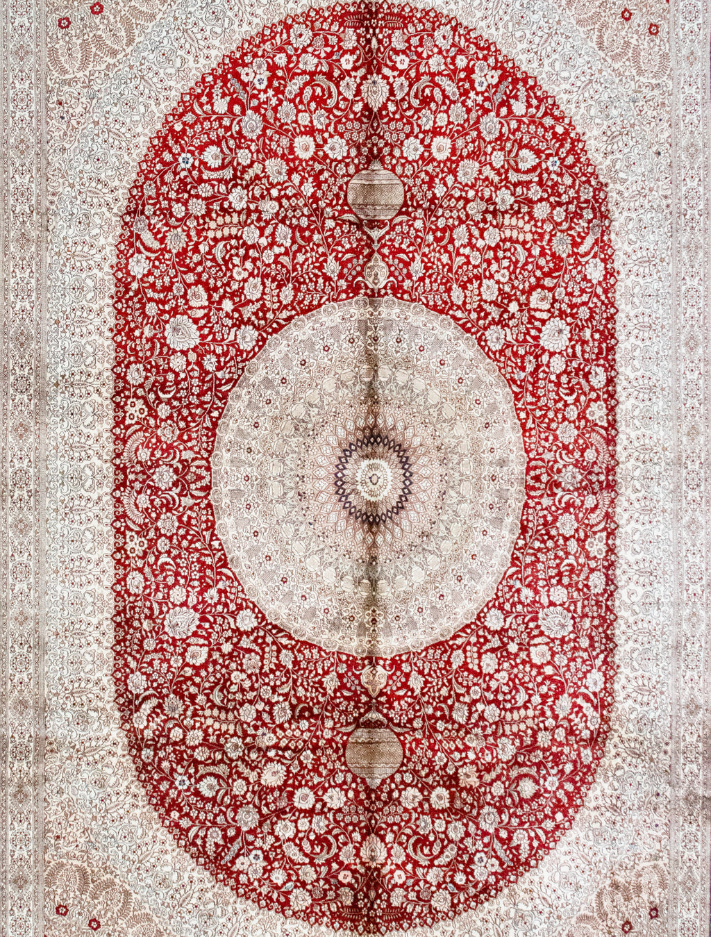 Chinese Silk Hereke 300 Lines Rug