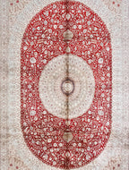 Chinese Silk Hereke 300 Lines Rug