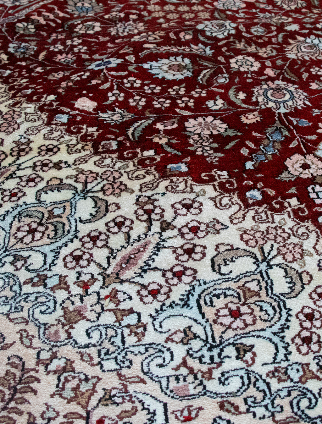 Chinese Silk Hereke 300 Lines Rug