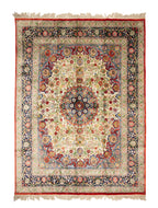 Chinese Silk Hereke 300 Lines Rug