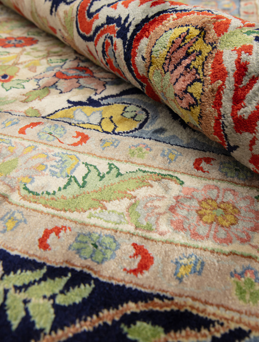 Chinese Silk Hereke 300 Lines Rug