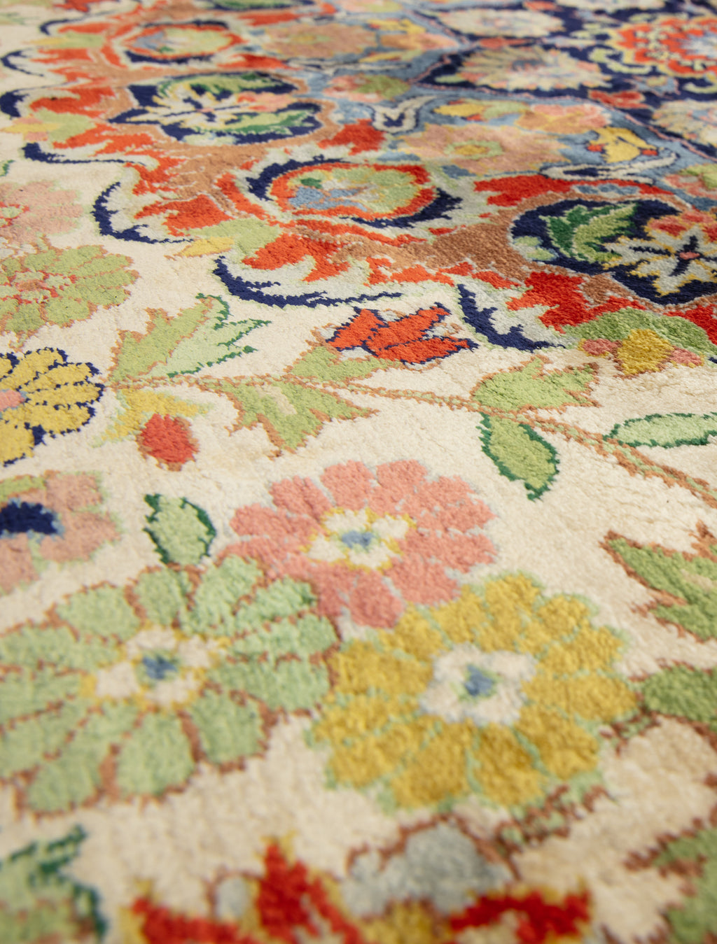 Chinese Silk Hereke 300 Lines Rug