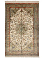 Chinese Silk Hereke 300 Lines Rug