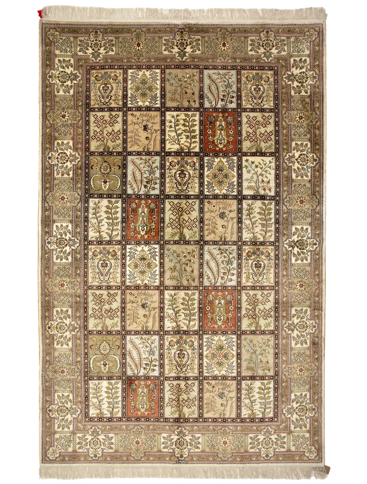 Chinese Silk Hereke 300 Lines Rug