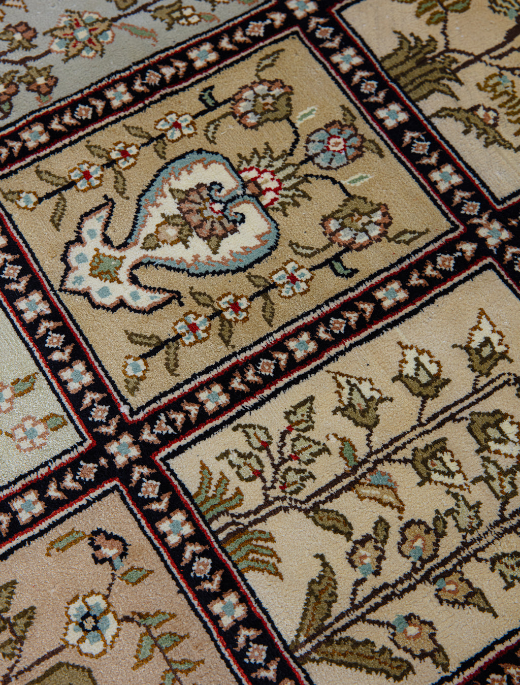 Chinese Silk Hereke 300 Lines Rug