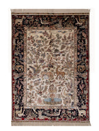 Chinese Silk Hereke 300 Lines Rug