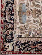 Chinese Silk Hereke 300 Lines Rug