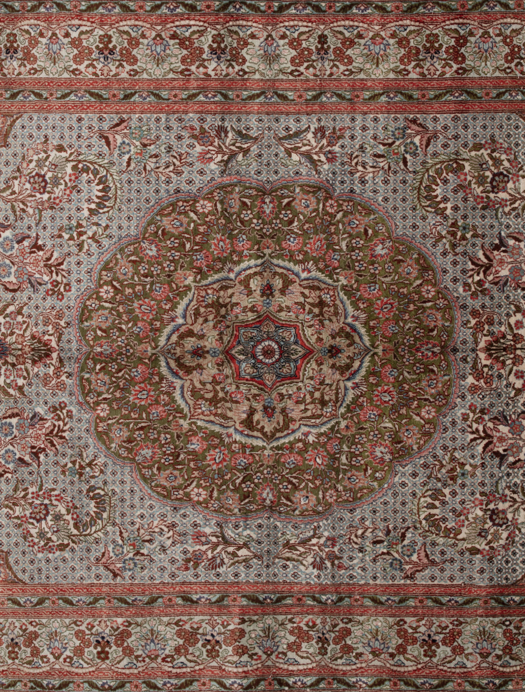 Chinese Silk Hereke 300 Lines Rug