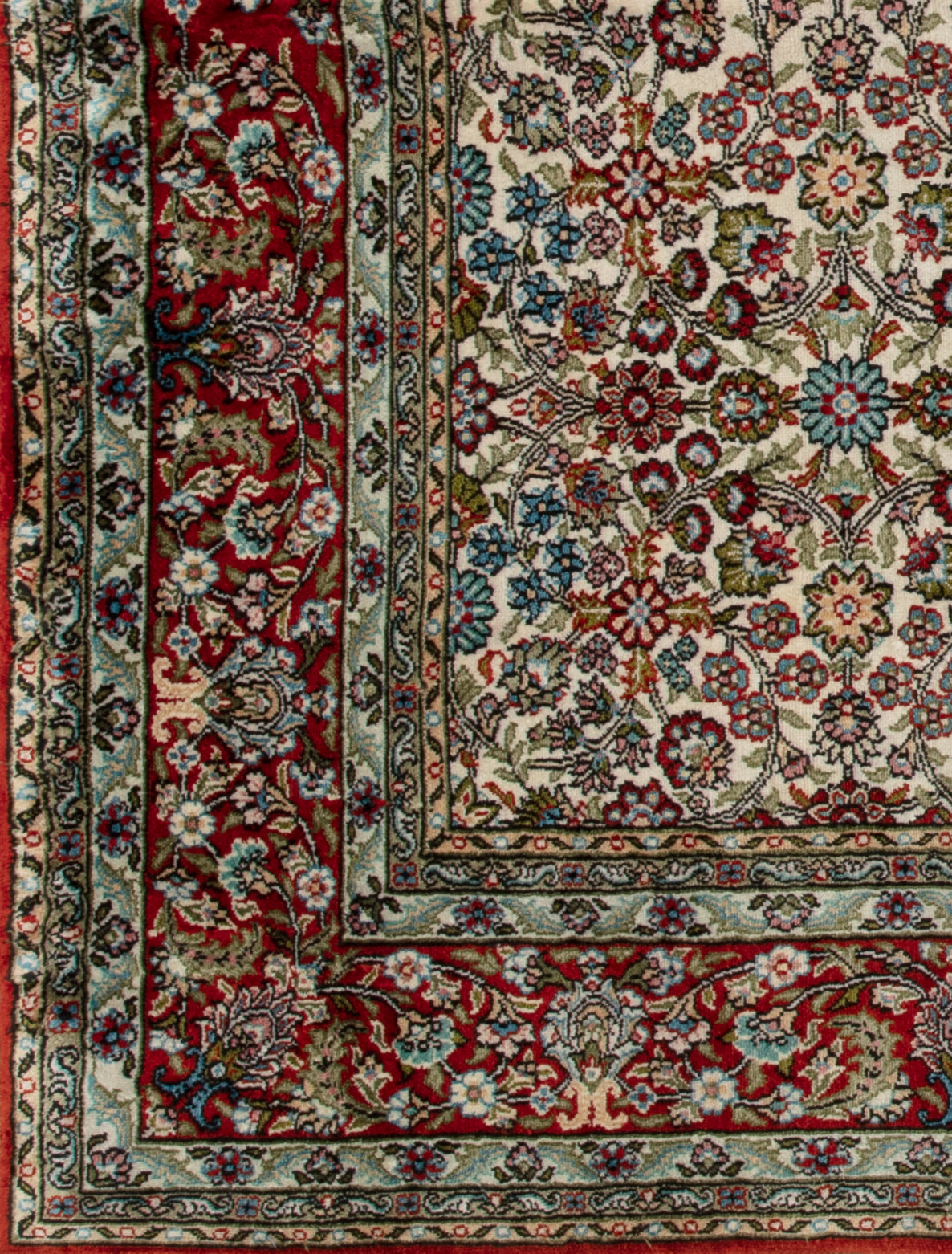Chinese Silk Hereke 300 Lines Rug