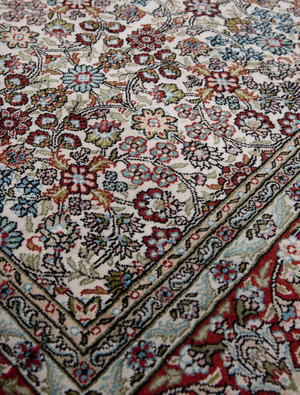 Chinese Silk Hereke 300 Lines Rug