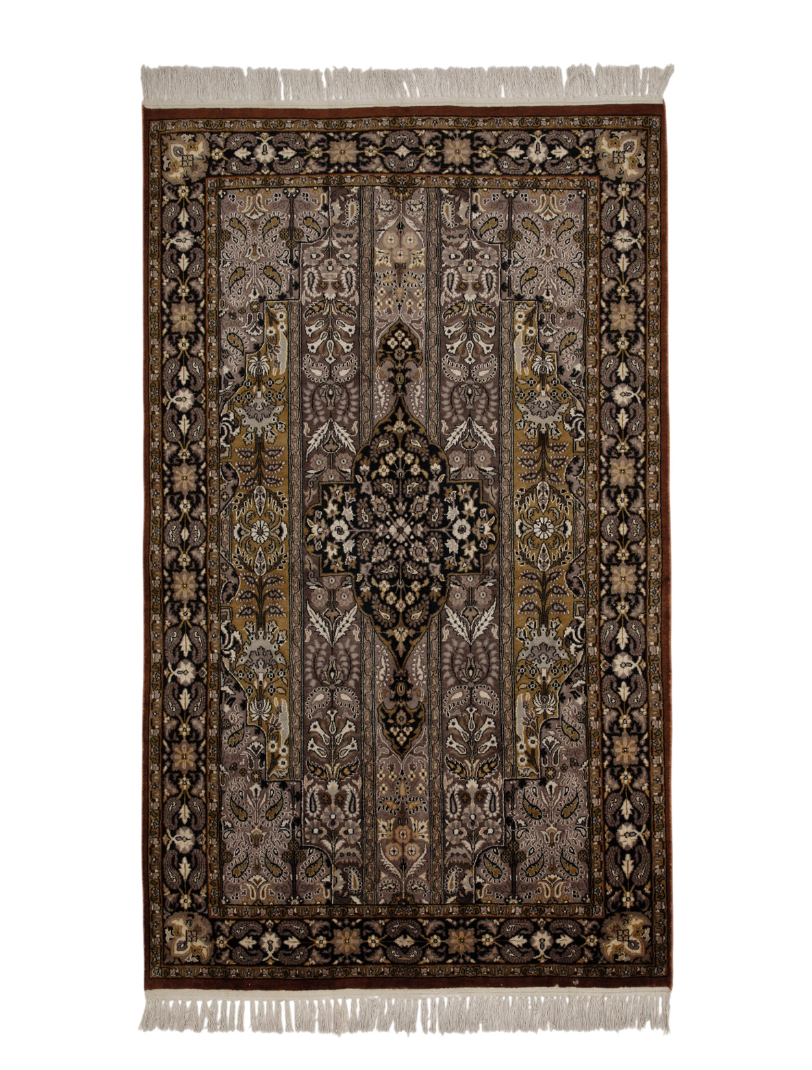 Chinese Silk Hereke 300 Lines Rug