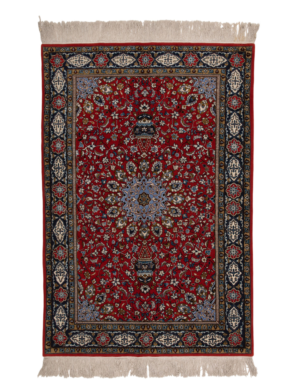 Chinese Silk Hereke 300 Lines Rug