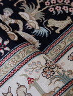 Chinese Silk Hereke 300 Lines Rug