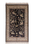 Chinese Silk Hereke 300 Lines Rug