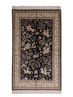 Chinese Silk Hereke 300 Lines Rug