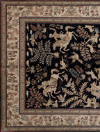 Chinese Silk Hereke 300 Lines Rug
