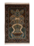Chinese Silk Hereke 300 Lines Rug