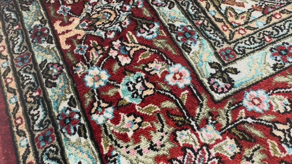 Chinese Silk Hereke 300 Lines Rug