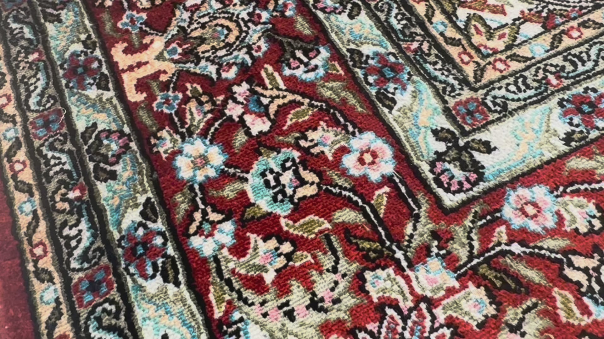 Chinese Silk Hereke 300 Lines Rug